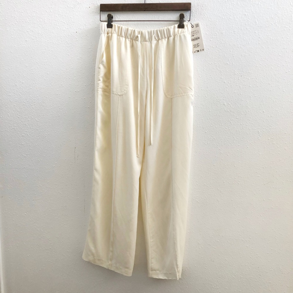 NWT ZARA Flowy Elastic Waist Pants Size Small